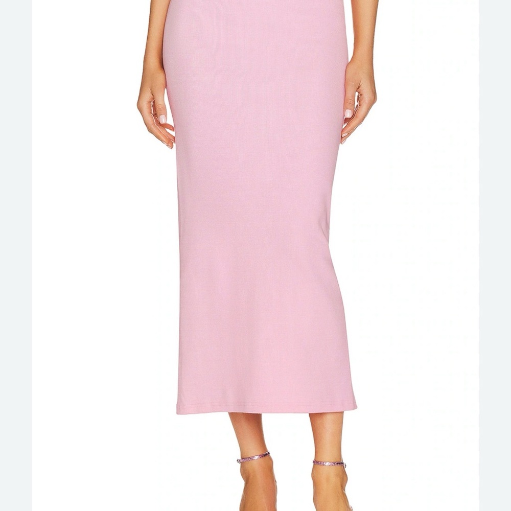 Mother of All Antonia Skirt in Baby Pink
